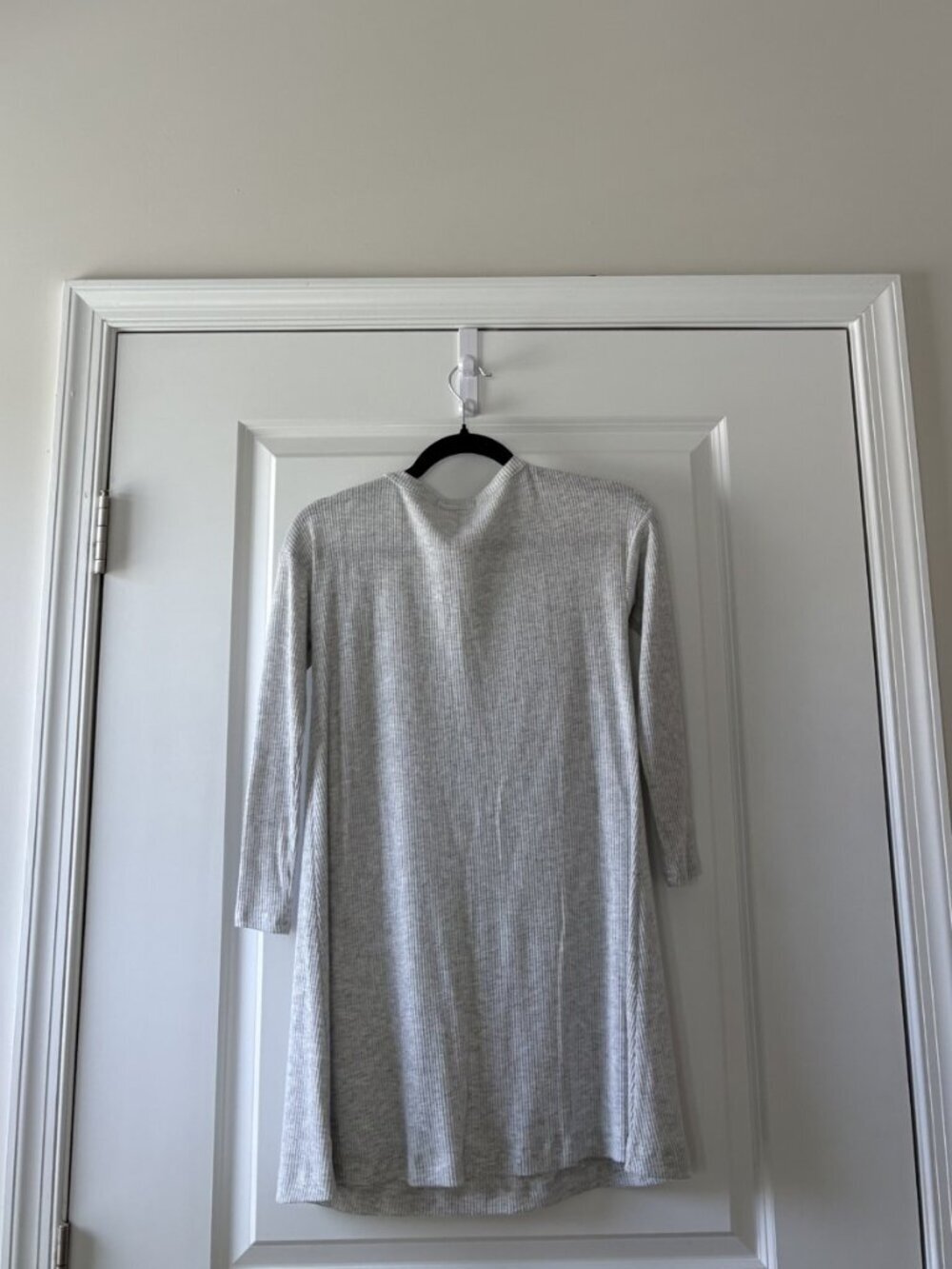 American Eagle Outfitters Heather Gray Knit Henley Sweater Dress Petite XS - Picture 2 of 7